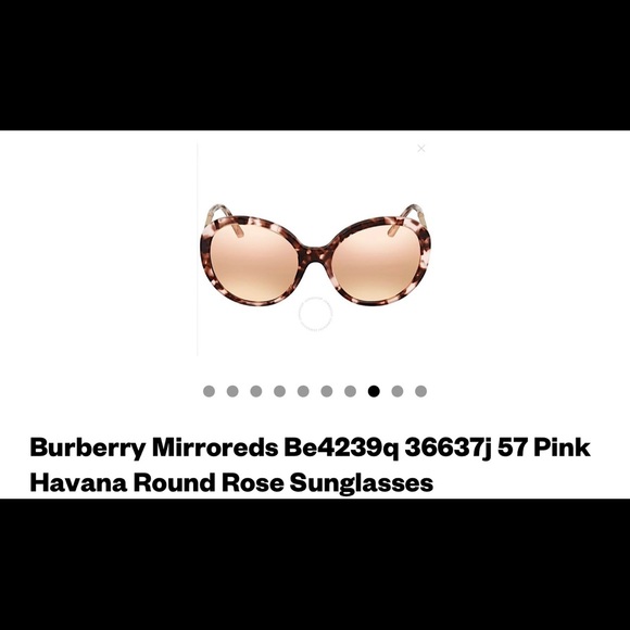 BURBERRY CHECK TEMPLE ARMS MIRRORED ROUND SUNNIES - Picture 7 of 16